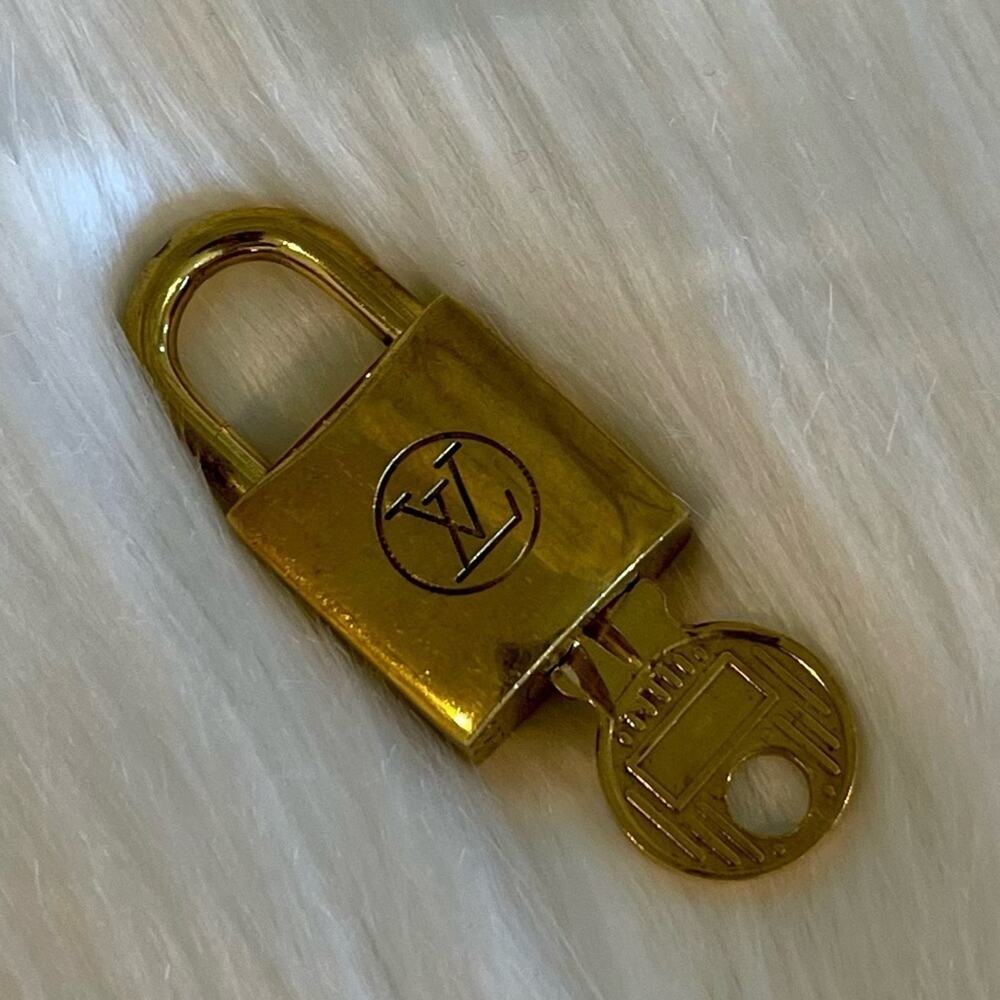 Louis Vuitton Brass Padlock & Matching Key #223 Authentic LV